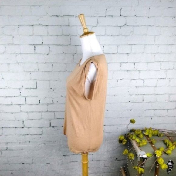 Elan Burnout Muscle Tee In Camel Size Small - Picture 2 of 5